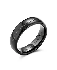 Bling Jewelry Plain Simple Dome Titanium Eternity Band Ring Comfort Fit 6mm