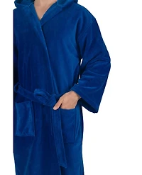 Alpine Swiss Men's Dane Hooded Bathrobe Cotton Terry Cloth Luxury Hotel Spa Robe