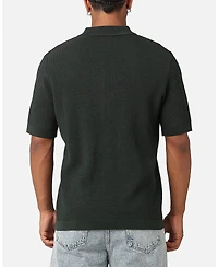 Xxiii Men's Zyair Knit Rib Button Up Shirt