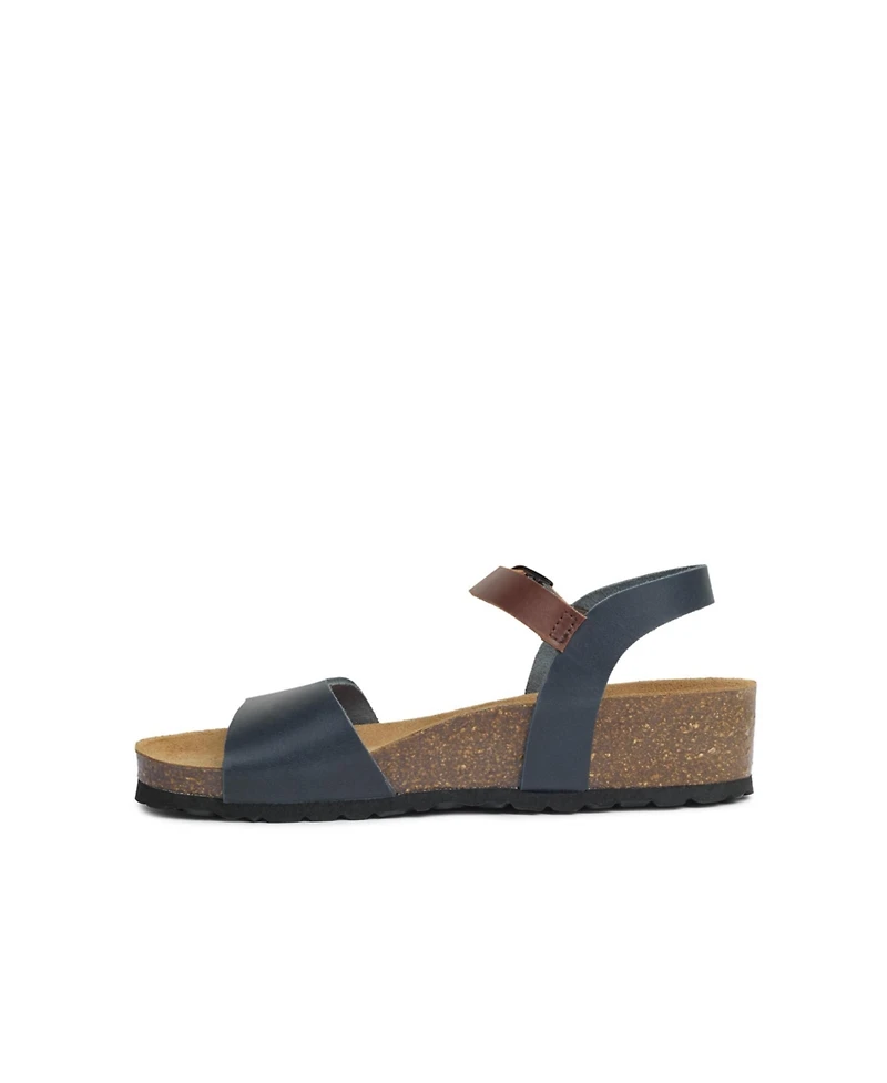 Low Wedge Ankle Strap Sandal