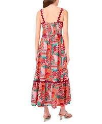 Msk Petite Sleeveless Square-Neck Maxi Dress