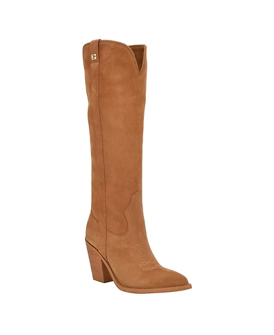 Guess Women's Sashan Knee-High Topstitched Western Boots