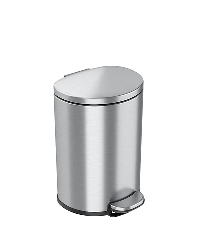 iTouchless SoftStep Stainless Steel Semi-Round Step Trash Can with AbsorbX Odor Filter and Removable Inner Bucket