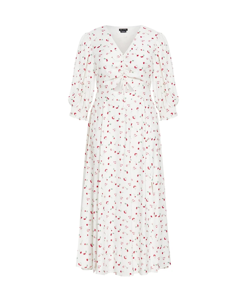 City Chic Plus Jolene Print Maxi Dress