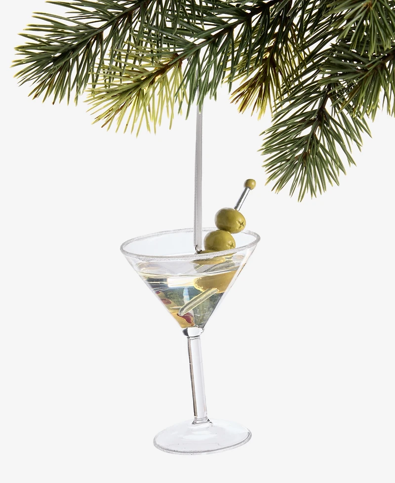 Holiday Lane Spirits Glass Martini Ornament, Macy's Exclusive