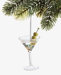 Holiday Lane Spirits Glass Martini Ornament, Macy's Exclusive