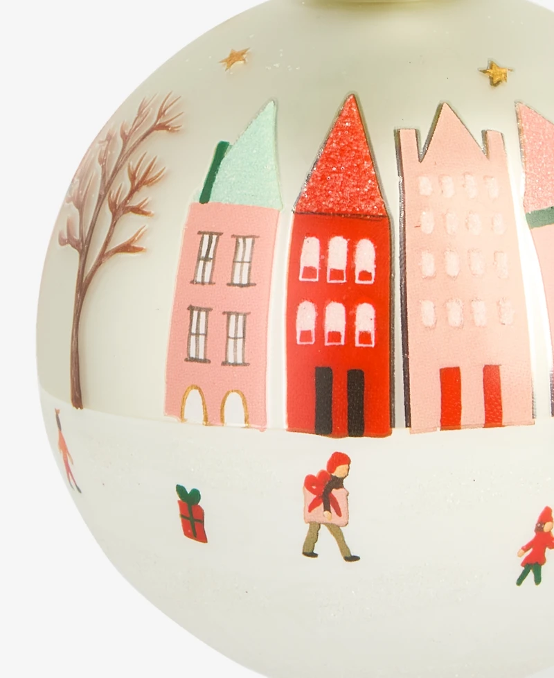 Holiday Lane Merry Magic Winter Town Ball Ornament, Macy's Exclusive