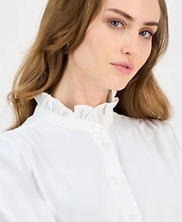 Anne Klein Women's Ruffled Long-Sleeve Blouse