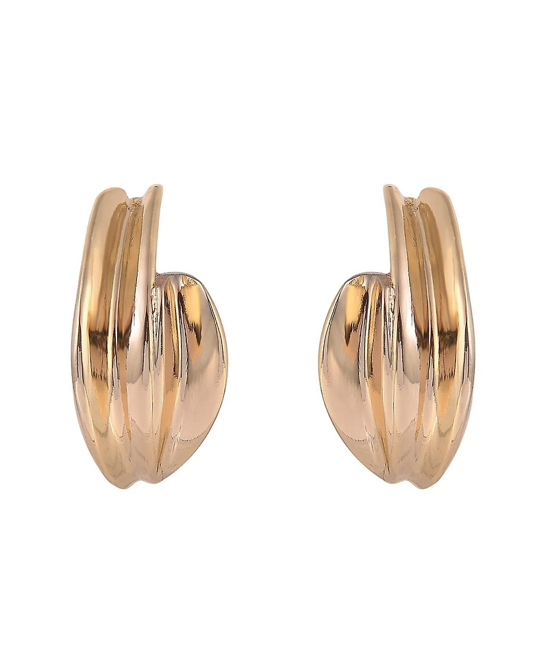 Laundry by Shelli Segal Gold Tone Post Hoop Earrings