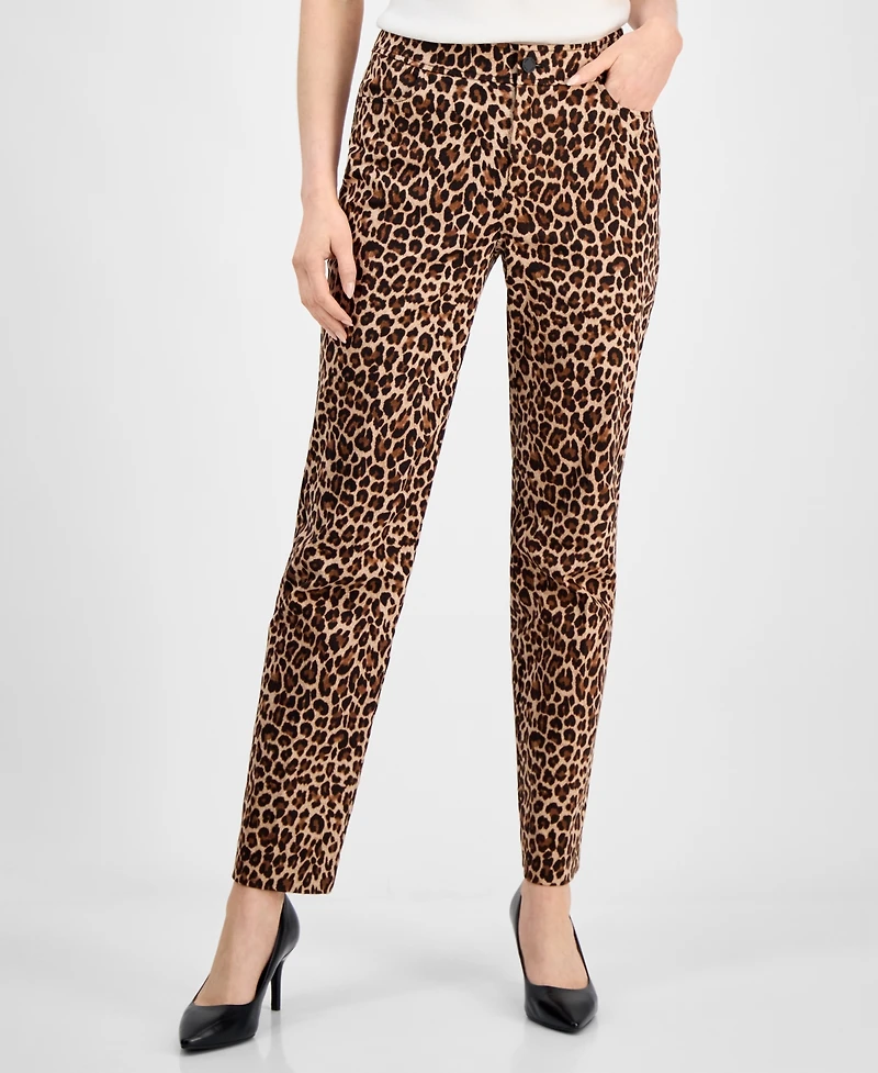 Anne Klein Women's Animal-Print Bootcut Pants
