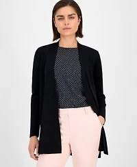 Anne Klein Womens Napa Fine Rib Pocket Cardigan Xxs 3x