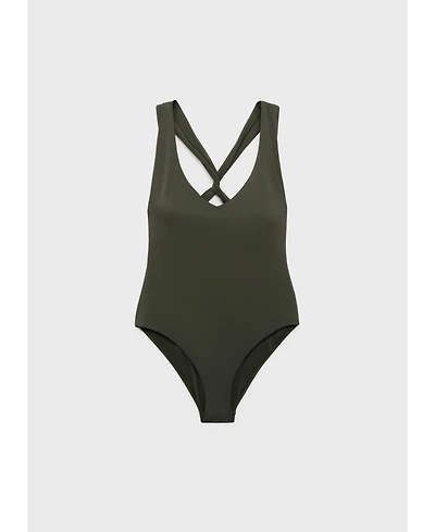 Mango Women's Crossover Back Swimsuit