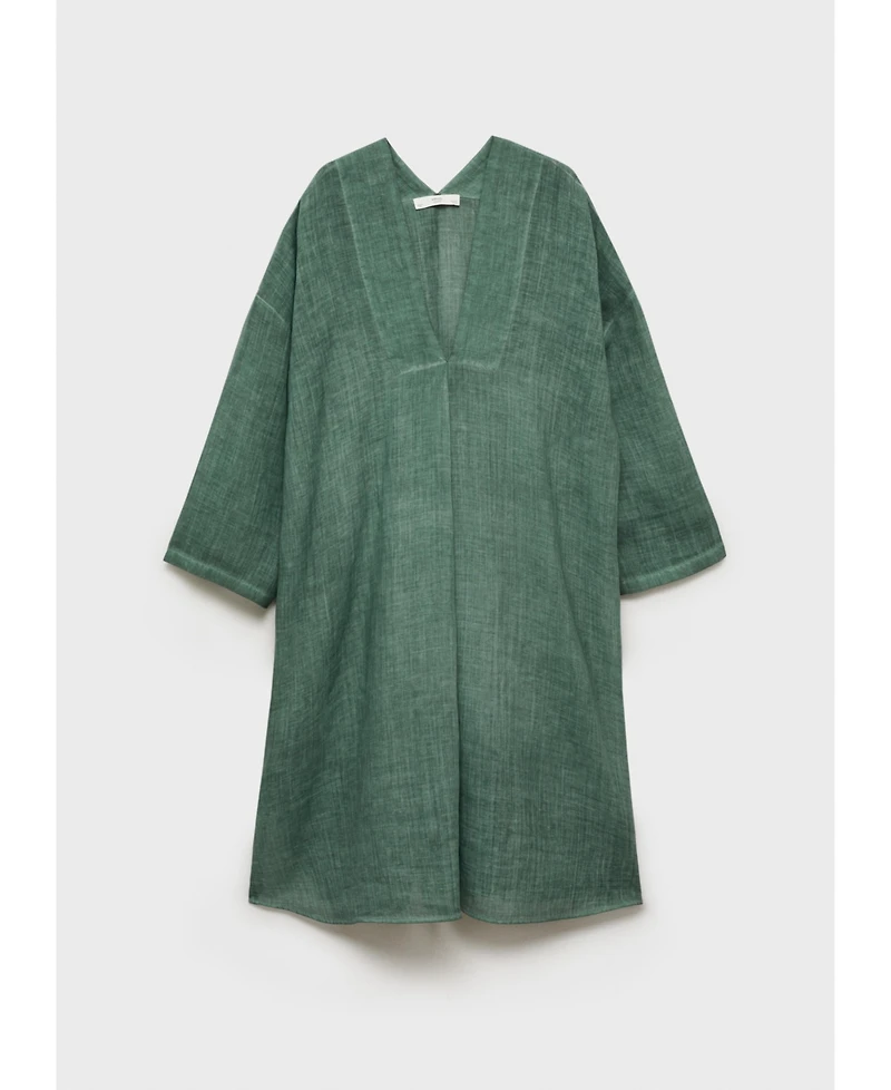 Mango Women's Overdyed Ramie Kaftan
