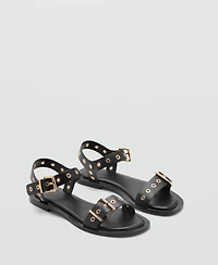 Mango Women's Die-Cut Straps Sandals