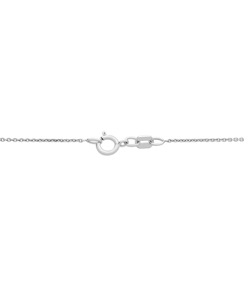 Cultured Freshwater Pearl (8mm) & Diamond Accent Swirl 18" Pendant Necklace in Sterling Silver
