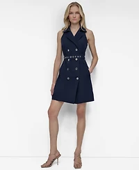 Dkny Women's Sleeveless Belted Trench Dress