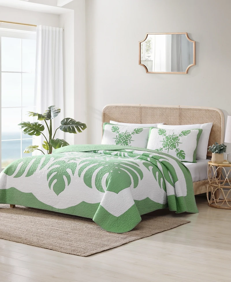 Closeout! Tommy Bahama Home Molokai Embroidered Quilt, King