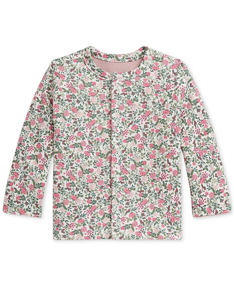 Polo Ralph Lauren Baby Girls Bodysuit, Pant & Reversible Jacket Set