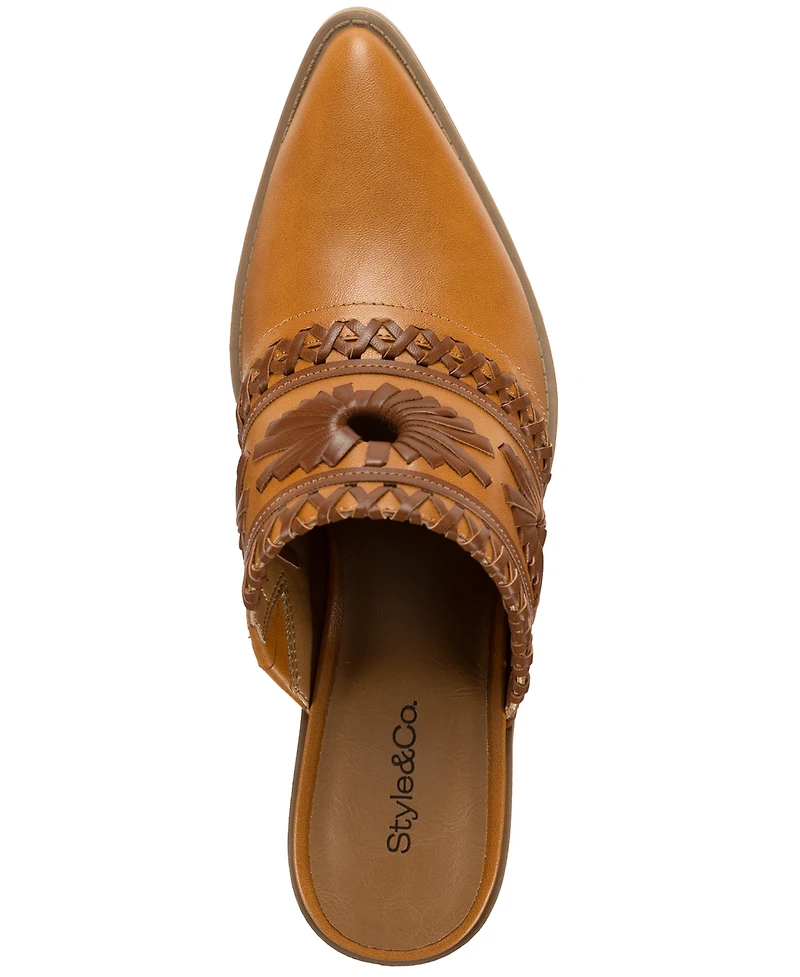 Style & Co Women's Lucyy Stitch Detail Block Heel Mules, Exclusively at Macy's
