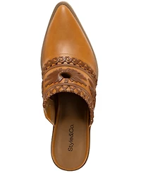 Style & Co Women's Lucyy Stitch Detail Block Heel Mules, Exclusively at Macy's