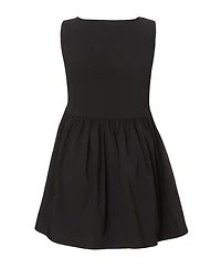 Quiz Plus Square Neck Drop Waist Mini Dress