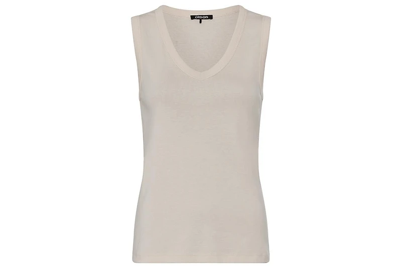 Olsen Women's Rounded V-Neck Sleeveless Shell
