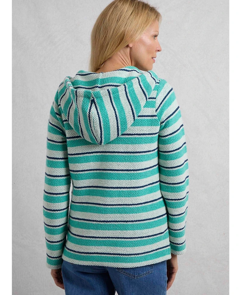 Weird Fish Women's Ally 1/4 Zip Stripe Hoodie