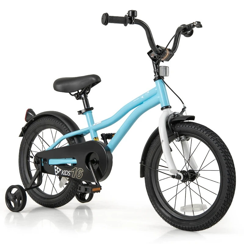 Kids Bike with Training Wheels for Older Children Adjustable Seat Handlebar