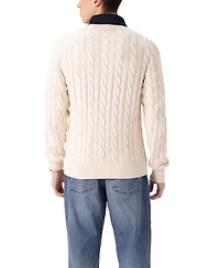 Members Only Men's Crew Neck Cable Knit Sweater