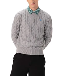 Members Only Men's Crew Neck Cable Knit Sweater