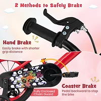 Kids Bike Adjustable with Storage Basket and Double Brake for 3-4 Years Old