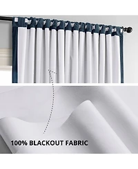 Half Price Drapes Midnight Blue Signature Extra Wide Velvet Blackout Curtain