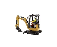 Cat Caterpillar 301.7 Cr Next Generation Mini Hydraulic Excavator with Work Tools and Operator High Line Series 1/50 Model by Diecast Masters
