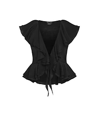 City Chic Plus Sweet Ruffle Top