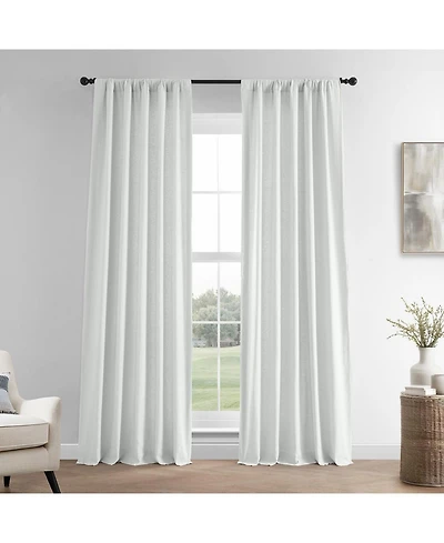 Half Price Drapes Crisp White French Linen Room Darkening Curtain