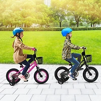 Kids Bike Adjustable Bicycle with Front Basket for Children