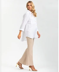 Pietro Brunelli Maternity Pull-On Flare Stretch Pants