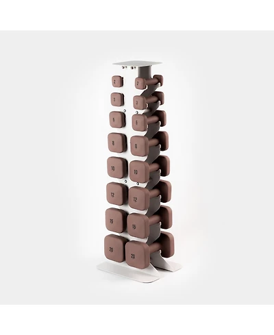 WeGym SafeGrip Dumbbells Full Set with Light Rack