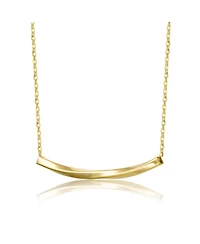 14K Gold Plated Sleek Bar Necklace