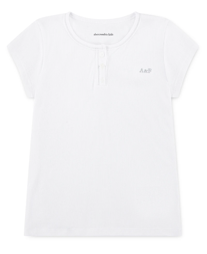 abercrombie kids Little and Big Girls Essential Henley T-Shirt