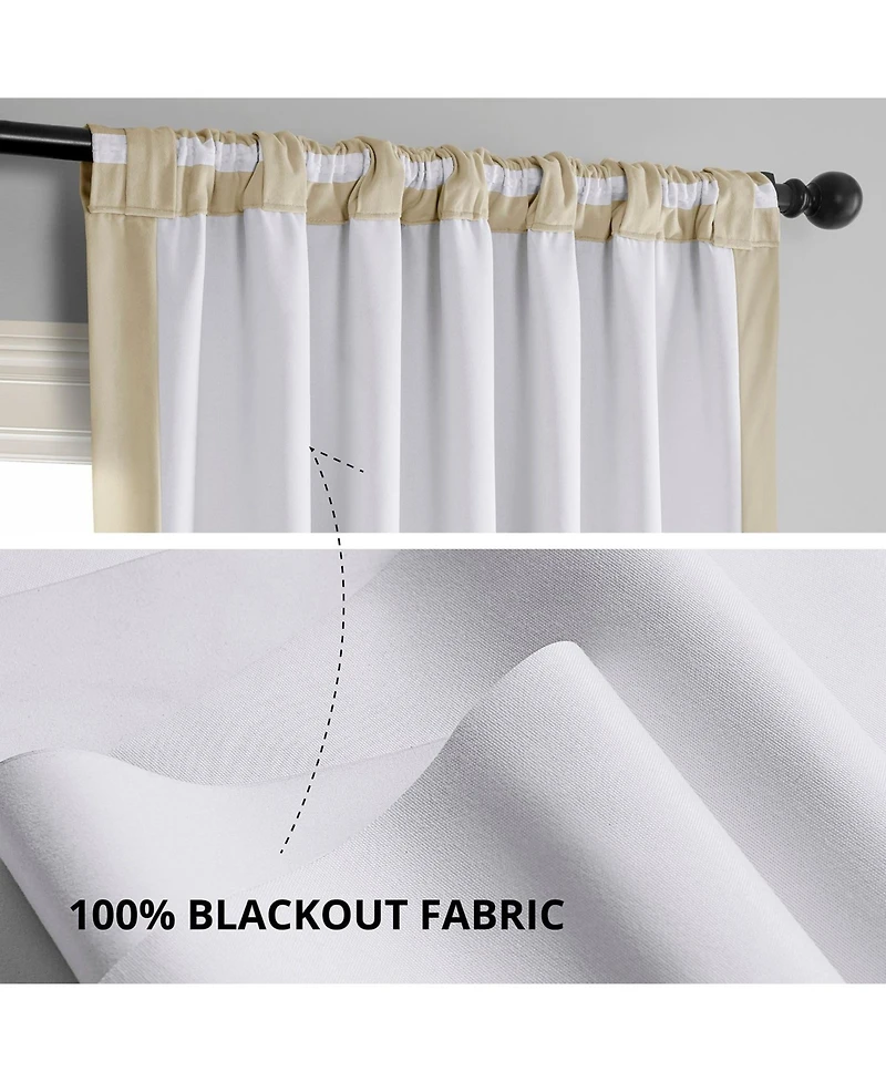 Half Price Drapes Neutral Ground Signature Velvet Blackout Curtain