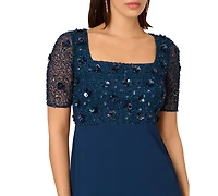 Adrianna Papell Women's Square-Neck Sheath Dress