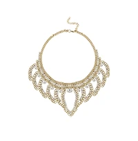 Sohi Women's White Marquise Bling Statement Necklace