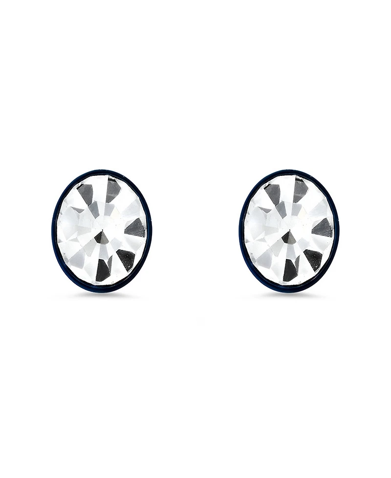 Steeltime Men's Blu Ip Stainless Steel Stud Earrings