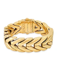 Steeltime Men's Heavy Oxidized Stainless-Steel Wheat Chain Bracelet