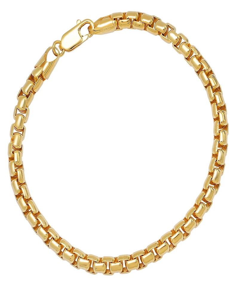 Steeltime Unisex Sterling Silver Box Link Chain Bracelet