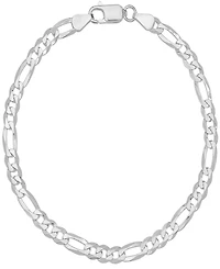 Steeltime Men's Sterling Silver Figaro Link Chain Bracelet