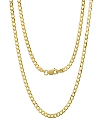 Steeltime Unisex 14K Gold Plated Cuban Superflat Necklace