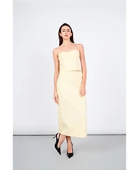 endless rose Women's Tweed Midi Skirt