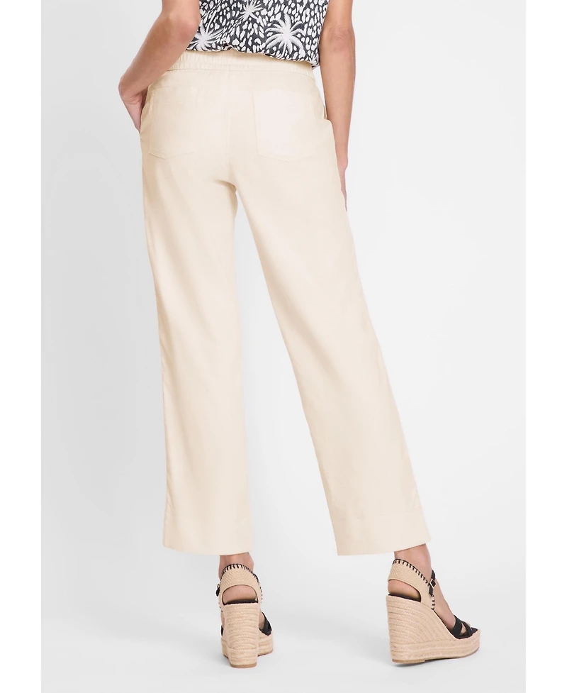 Olsen Women's Mona Fit Linen Blend Pull-On Pant